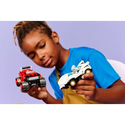 10. LEGO Sonic the Hedgehog 77118 – Silver im Auto gegen Knuckles im Monstertruck