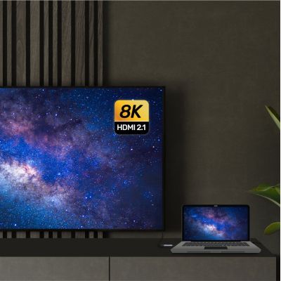 4. UNITEK V1416B Kabeladapter 0,15 m USB Typ-C HDMI Grau