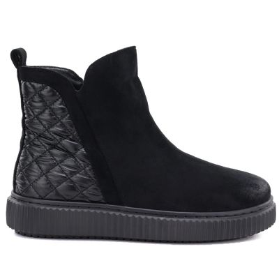 6. Gefütterte schwarze Damen-Ankle-Boots Potocki Z25-JE19365
