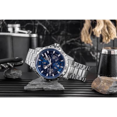 6. Herrenuhr Skmei 9337BU + Box