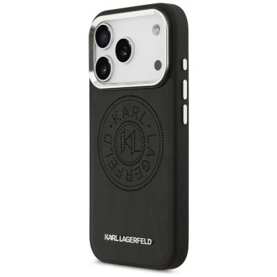 2. Karl Lagerfeld Point & Metal Logo MagSafe Case für iPhone 17 Pro – Schwarz