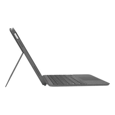 6. Logitech 920-011382 QWERTY-Mobiltastatur mit amerikanischem/internationalem Smart Connector, Grau