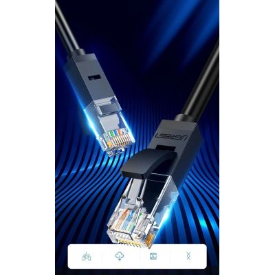 2. Ugreen Cable Ethernet-Patchkabel RJ45 Cat 6 UTP 1000Mbps 1m schwarz (20159)