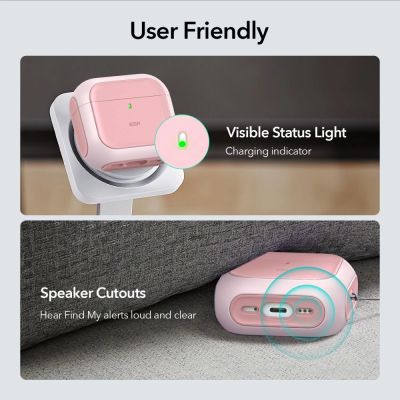 5. ESR Orbit Halolock MagSafe Hülle für AirPods 4 – Pink