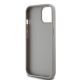 7. DKNY Lederhülle mit Monostreifen und Metalllogo für iPhone 15 / 14 / 13 – Beige