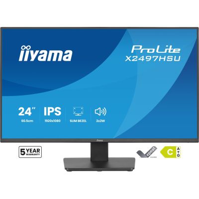 18. iiyama ProLite X2497HSU-B1 Computermonitor 60,5 cm (23,8") 1920 x 1080 px Full HD LED Schwarz