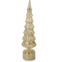 Dekorativer Weihnachtsbaum, goldfarben, LED, 7 Kronen, warmweiß, 40 cm