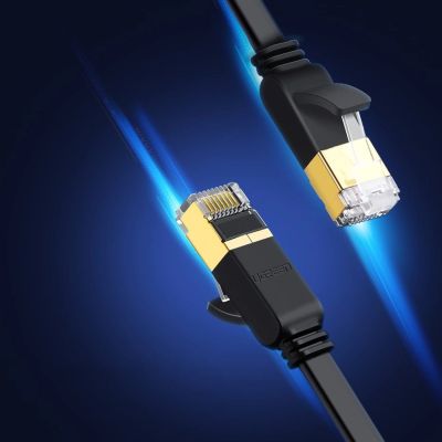 6. Ugreen Internet Netzwerkkabel Ethernet Patchkabel RJ45 Cat 7 STP LAN 10 Gbps 3m Schwarz (NW106 11262)
