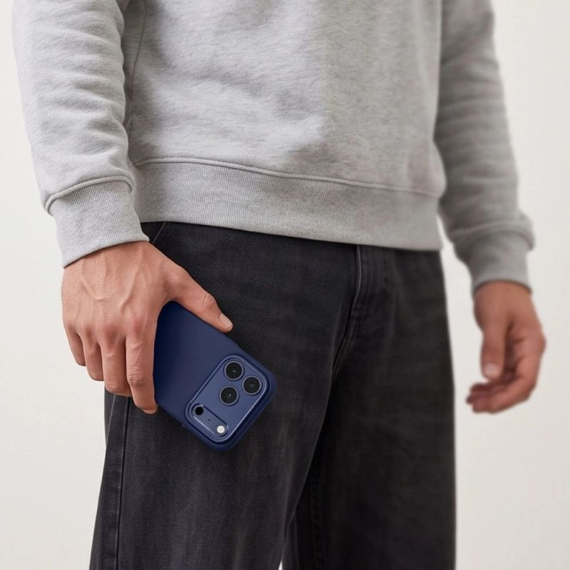 7. Tech-Protect Uniq MagSafe CC Hülle für iPhone 18 Pro / 17 Pro – Marineblau