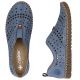 4. Rieker M2852-12 Damen-Lederschuhe mit durchbrochenem Muster, blau