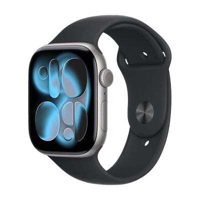 3. Apple Watch Series 11 (2025) GPS 46 mm Gehäuse aus Space Grau Aluminium mit Sportarmband S/M