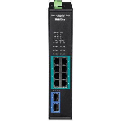 2. TRENDnet 10-Port Industrie-Switch. Gigabit PoE+ DIN-Schienen-Switch -20/+65°C