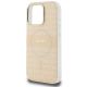 6. DKNY Repeat Texture Pattern & Stripe MagSafe Hülle für iPhone 16 Pro – Rosa