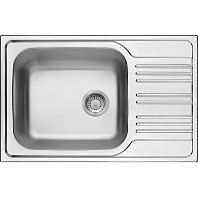 Einzelbecken-Edelstahlspüle mit Abtropffläche ZEX 311B 5908212034248