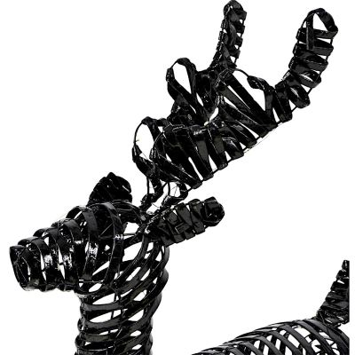 3. Rentier-Dekoration 60 cm 60 LEDs Schwarz