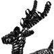 3. Rentier-Dekoration 60 cm 60 LEDs Schwarz