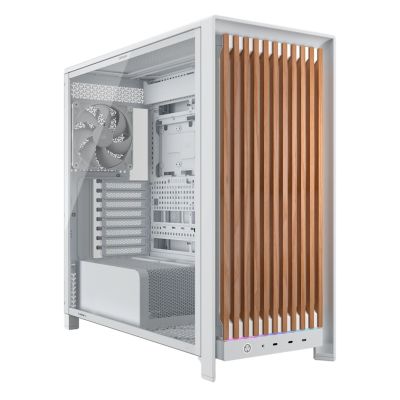 Corsair FRAME 5000D WOOD RS Midi Tower Walnuss, Weiß