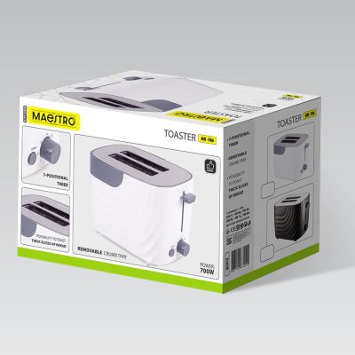 3. 700W MR-706-WHITE MAESTRO Toaster