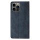 6. Magnet Strap Case für iPhone 12 Pro Max Tasche Wallet + Mini Lanyard Anhänger Blau