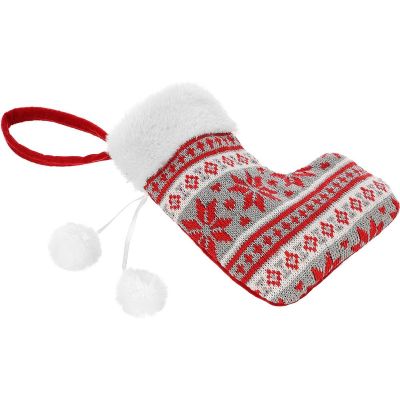 7. Grauer Geschenksocken-Anhänger, 16 x 19 cm