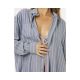 5. RIP CURL Damen-Strandhemd mit Nadelstreifen, blau