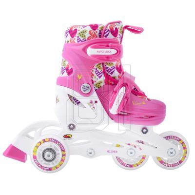 12. Rollschuhe-Rollschuhe-Skates verstellbar Smj Sport Combo Hearts 3in1 Led Jr HS-TNK-000011510