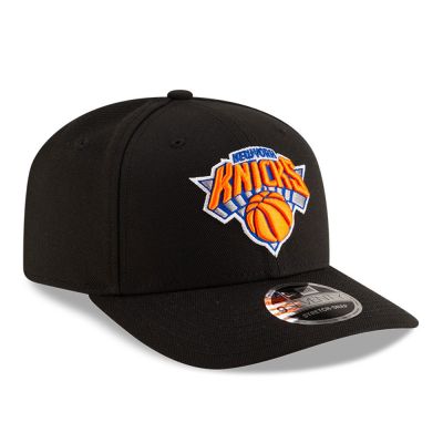 3. New Era 9SEVENTY New York Knicks NBA Team Schwarze Stretch-Snapback-Kappe - 60755449