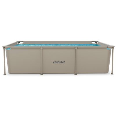 10. VIRTUFIT Rechteckiges Schwimmbecken 260 x 180 cm mit Filterpumpe Beige
