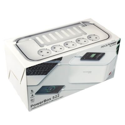 2. RealPower PowerBox 522 1,5 m Verteilerkabel mit 5 Netzwerkdosen für den Innenbereich, Weiß