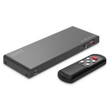 HDMI-Switch 4x1, 8K/60Hz (4:4:4) mit HDR, 48 Gbit/s, HDCP 2.3, Toslink/Stereo, EDID