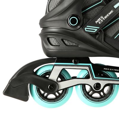 5. NILS Extreme NA14217 Rollschuhe schwarz und mint Größe 45