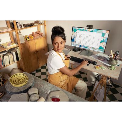 5. HP 350 Kompakte Bluetooth-Tastatur für mehrere Geräte, kabellos, Schwarz, 692S8AA