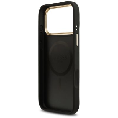 7. Guess 4G Stripe MagSafe Hülle für iPhone 17 Pro Max - Schwarz