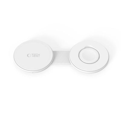 4. Tech-Protect A55 2-in-1 MagSafe 25W Qi2.2 Kabelloses Ladegerät + USB-C / USB-C Kabel 100cm - Weiß