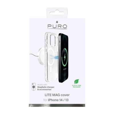 2. Puro Lite Mag MagSafe Silikonhülle für iPhone 14 / 13 – transparent