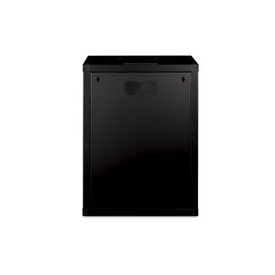 3. Digitus Unique 19" 16U Wand-Netzwerkschrank 600x450 mm, Glastür, schwarz, ungeteilt, montiert, 100 kg