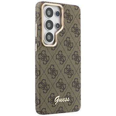 4. Guess 4G Script MagSafe Hülle für Samsung Galaxy S26 Ultra – Braun