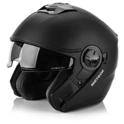 8. Meteor Hekato M Motorradhelm 57-58 cm schwarz