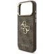 6. Guess 4G Big 4G Classic Logo Big Strap Metal Buttons Schutzhülle für iPhone 18 Pro Max / 17 Pro Max – braun