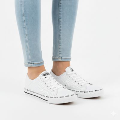 14. Big Star W FF274024 durchbrochene niedrige Sneakers weiß