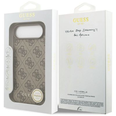 7. Guess 4G Charms Collection MagSafe Hülle für iPhone Air – braun