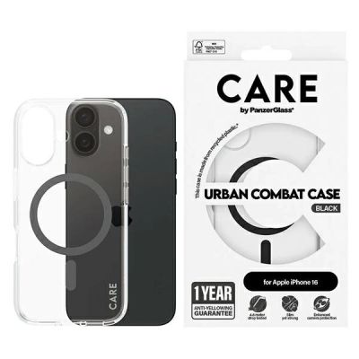 CARE by PanzerGlass Flagship Case iPhone 16 6,1" schwarz/schwarz MagSafe 1345