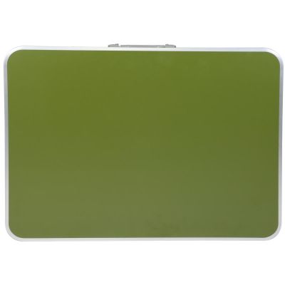 11. Klappbarer Campingtisch 80x60x70cm und 2 Stühle, grün