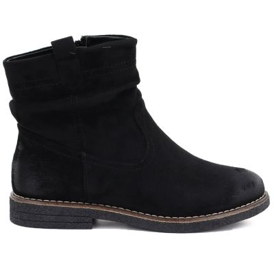 6. Schwarze Wildleder-Ankle-Boots für Damen, Jezzi ASA296-4