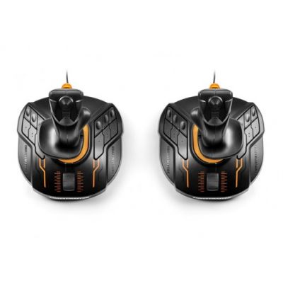 3. Thrustmaster T.16000M FCS SPACE SIM DUO Schwarz, Orange USB Joystick Analog/Digital PC