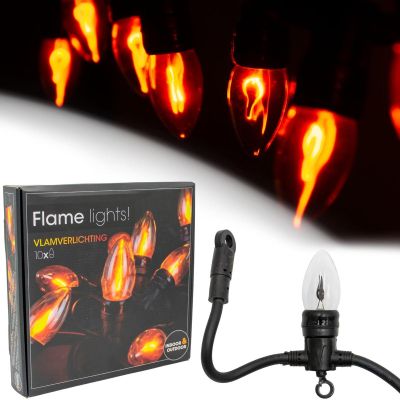 17. LICHTERKETTE MIT FLAMMENIMITIERUNG, 10 LEDs