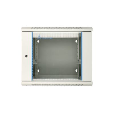 6. Extralink 12U 600x600 AZH Grauer Rack-Schrank, Wandmontage, zweiteilig