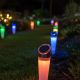 7. Solar-Wegeleuchte, 4 LEDs, 2 Farben, 32,5 cm