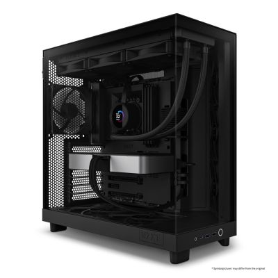 11. NZXT H6 Flow MIDI-Tower-Computergehäuse mit Fenster, Schwarz