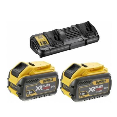 2. Flexvolt-Kit 2x9,0Ah+Ladegerät DEWALT DCB132X2-QW
